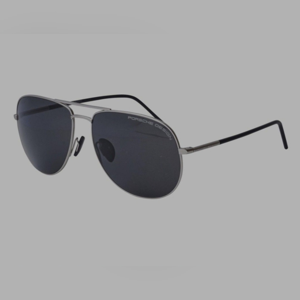 Porsche Design 8629-C Silver and Black Sunglasses (MADE IN ITALY)